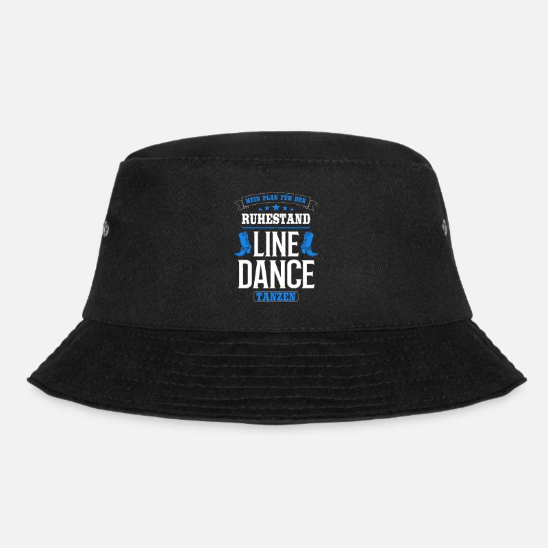Linedance Line Dance Country Rentner Opa Geschenk - Bucket Hat - Schwarz