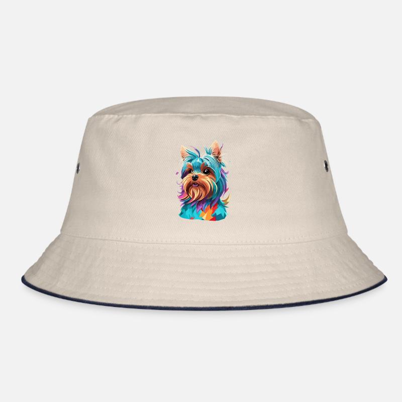 Der Yorkshire Terrier Polygon Hund Kunst Hunde Bucket Hat