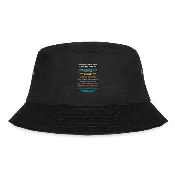 ADHS ADHD Aufmerksamkeit Defizit Geschenk - Bucket Hat - Schwarz - Vorne - Lela (165cm)