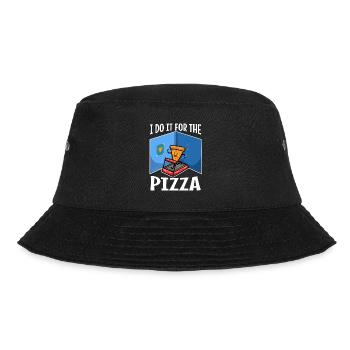 I do it for the Pizza - Bucket Hat - black - Front - Lela (165cm)