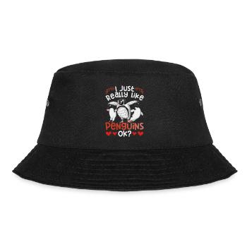 Antarctica Animal Lover Girl Gift Penguin - Bucket Hat - black - Front - Lela (165cm)