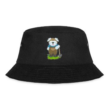 Hund Landwirt Spitzhacke Bauernhof - Bucket Hat - Schwarz - Vorne - Lela (165cm)