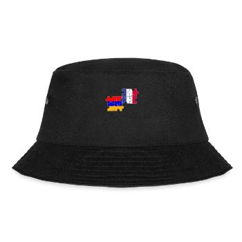 Armenien Frankreich Flagge Armenier - Bucket Hat - Schwarz - Vorne - Lela (165cm)