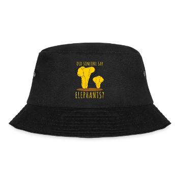 Elefanten Elefantenbaby Elefant - Bucket Hat - Schwarz - Vorne - Lela (165cm)