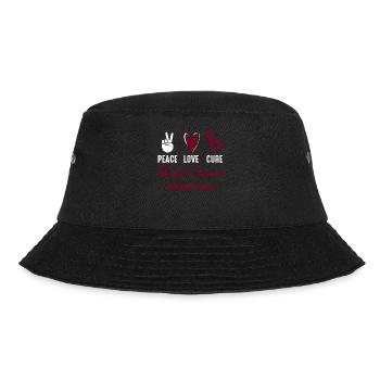 Peace, love, healing, throat cancer, - Bucket Hat - black - Front - Lela (165cm)