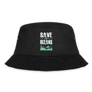 save the ocean - Bucket Hat - Schwarz - Vorne - Lela (165cm)