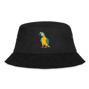 Yellow-breasted Macaw Parrot Blue And Yellow Macaw - Bucket Hat - black - Front - Lela (165cm)