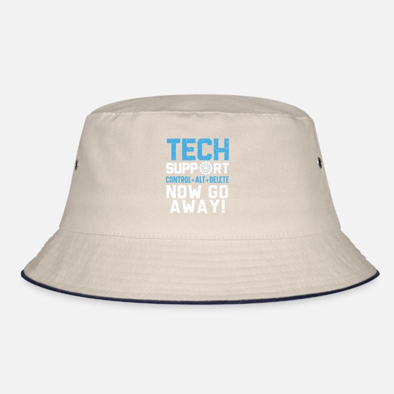Tech Support Control + Alt + Delete Now Go Away Bucket Hat
