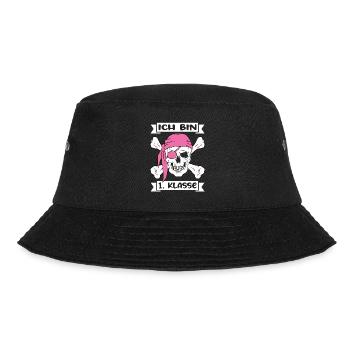 Ich Bin 1 Klasse Einschulung Schulanfang - Bucket Hat - Schwarz - Vorne - Lela (165cm)