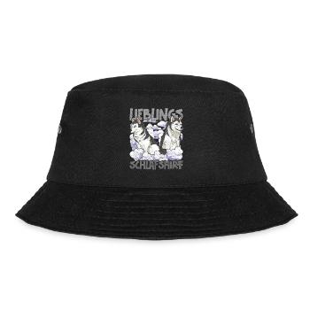 Hunde Schlafshirt Hundeliebhaber Geschenk Husky - Bucket Hat - Schwarz - Vorne - Lela (165cm)