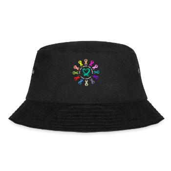 Sensibilisation au cancer , Ruban Combattre le cancer , Rose - Bob - noir - Devant - Lela (165cm)