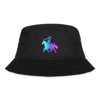 Voltigieren Reiten Pferd Spruch Reiterin Reiterhof - Bucket Hat - Schwarz - Vorne - Lela (165cm)