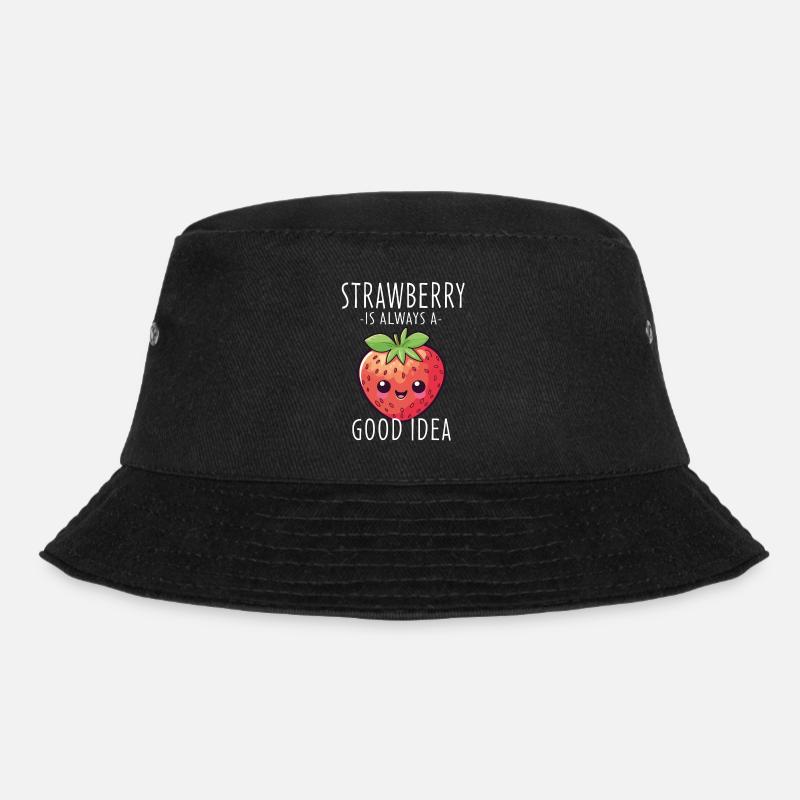 Fraise Kawaii - Bob - noir