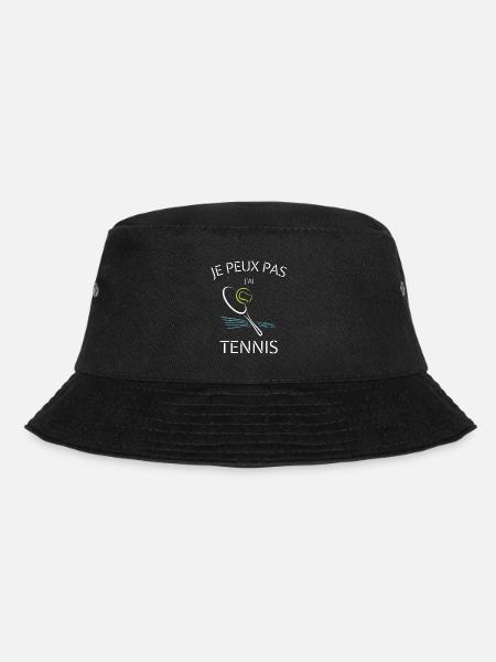 I CAN'T I HAVE TENNIS - Bucket Hat - black