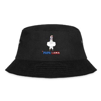 4. Juli Papa Lama - Bucket Hat - Schwarz - Vorne - Lela (165cm)