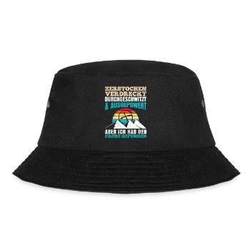 Geocacher GPS Ich hab den Cache gefunden - Bucket Hat - Schwarz - Vorne - Lela (165cm)