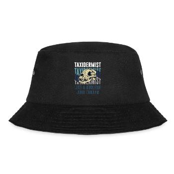 Lustiges Taxidermie und Tierpräparator Taxidermist - Bucket Hat - Schwarz - Vorne - Lela (165cm)