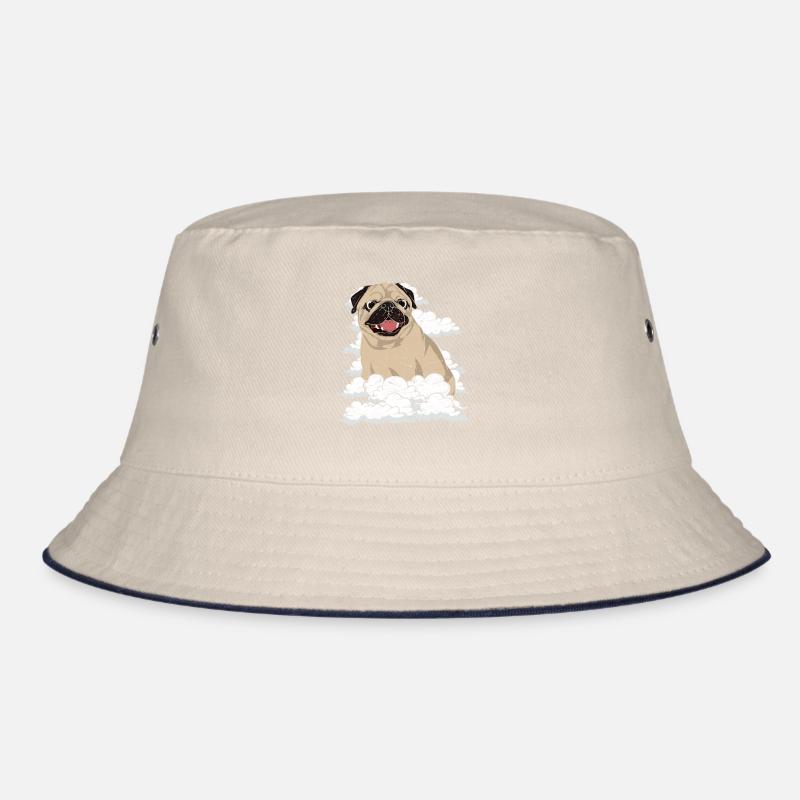 Dog Lover Dogs Pet Gift Clouds Pug Bucket Hat
