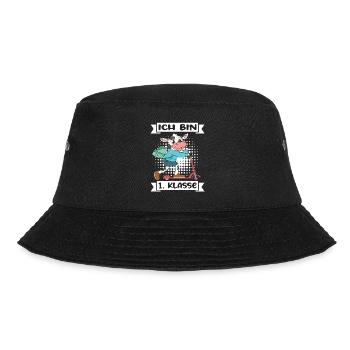Ich Bin 1 Klasse Einschulung Schulanfang - Bucket Hat - Schwarz - Vorne - Lela (165cm)