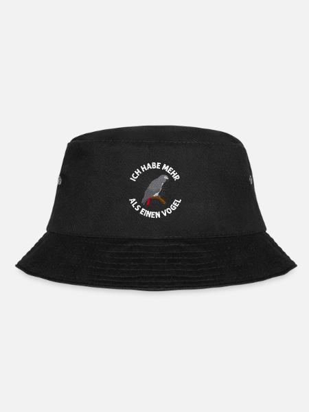 Grau Papagei Ich habe mehr als einen Vogel - Bucket Hat - Schwarz