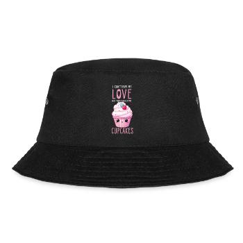 Cupcake Kawaii - Bucket Hat - Schwarz - Vorne - Lela (165cm)