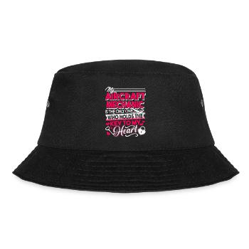 My Aircraft Mechanic Holds The Key To My Heart - Bucket Hat - black - Front - Lela (165cm)