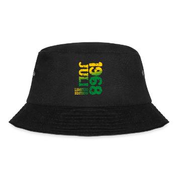 1968 Juli Limited Edition Geburtstag Geschenk - Bucket Hat - Schwarz - Vorne - Lela (165cm)