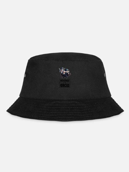 Revenge of the Orcas - Funny Orcas sinking boats - Bucket Hat - Schwarz