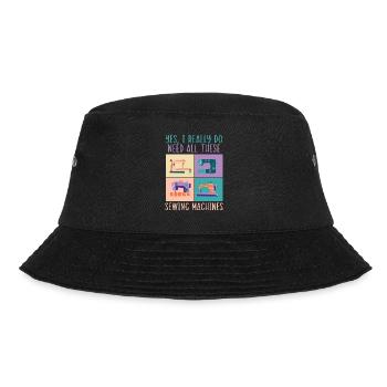 Ja, ich brauche wirklich all diese Nähmaschinen - Bucket Hat - Schwarz - Vorne - Lela (165cm)