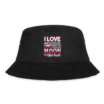 Baker I Love My Baker To The Moon And Back - Bucket Hat - black - Front - Lela (165cm)