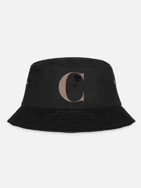 Buchstabe C magischer Schmetterling - Bucket Hat - Schwarz