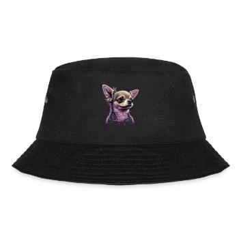 Chihuahua Puppy | Pretty Pink Dog Girly Mom Women - Bucket Hat - black - Front - Lela (165cm)