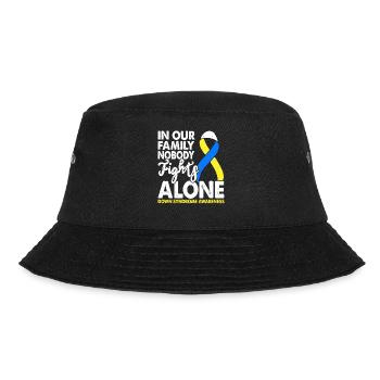 No one fights alone against the - Bucket Hat - black - Front - Lela (165cm)
