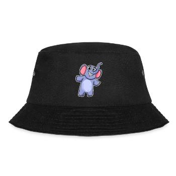 Cute little elephant - Bucket Hat - black - Front - Lela (165cm)