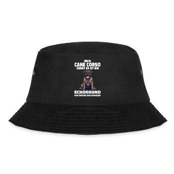 Cane Corso Italiano Hund - Bucket Hat - Schwarz - Vorne - Lela (165cm)