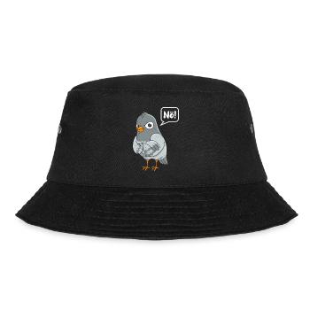 Taubenliebhaber Nö! Taubenfreunde Tauben Shirts - Bucket Hat - Schwarz - Vorne - Lela (165cm)