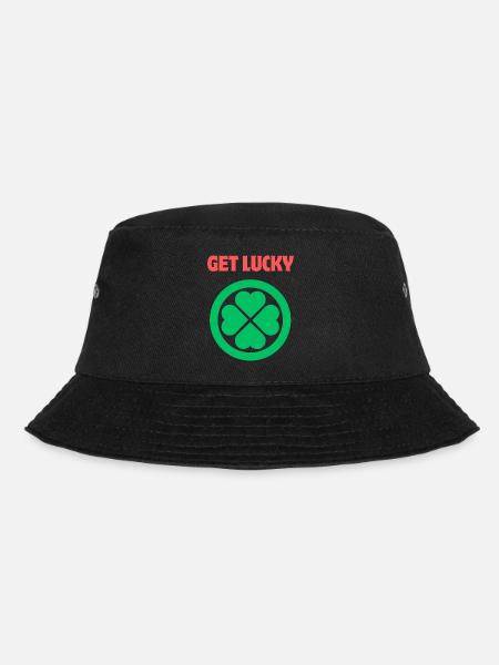 Holen Sie sich Glück/Klee - Bucket Hat - Schwarz