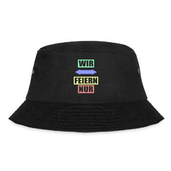 Junggesellenabschied Poltern Polterabend JGA - Bucket Hat - Schwarz - Vorne - Lela (165cm)