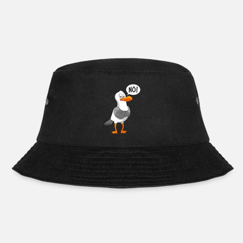 Möwen Nö! sture Möwe Seevogel Seagull - Bucket Hat - Schwarz
