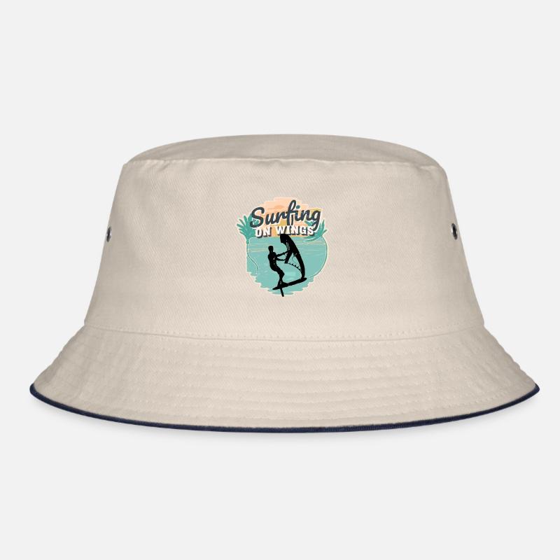 Surfing on Wings Hydrofoil Wingfoil Wingfoiling Bucket Hat