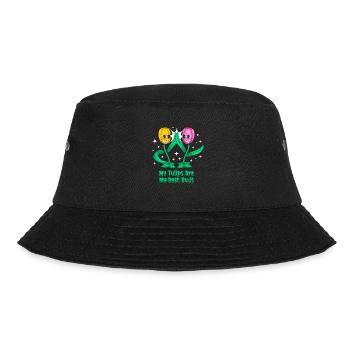 Tulpen Niedlich - Bucket Hat - Schwarz - Vorne - Lela (165cm)
