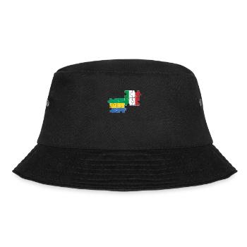 Gabon Italy Vintage Flag Italian Gabonese - Bucket Hat - black - Front - Lela (165cm)
