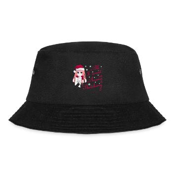 Anime &; Skizzieren Weihnachts-Anime - Bucket Hat - Schwarz - Vorne - Lela (165cm)