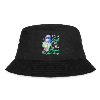 Anime und Skizzieren Nur ein Mädchen, das Anime liebt - Bucket Hat - Schwarz - Vorne - Lela (165cm)