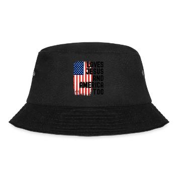 Loves Jesus and America Too - Bucket Hat - black - Front - Lela (165cm)