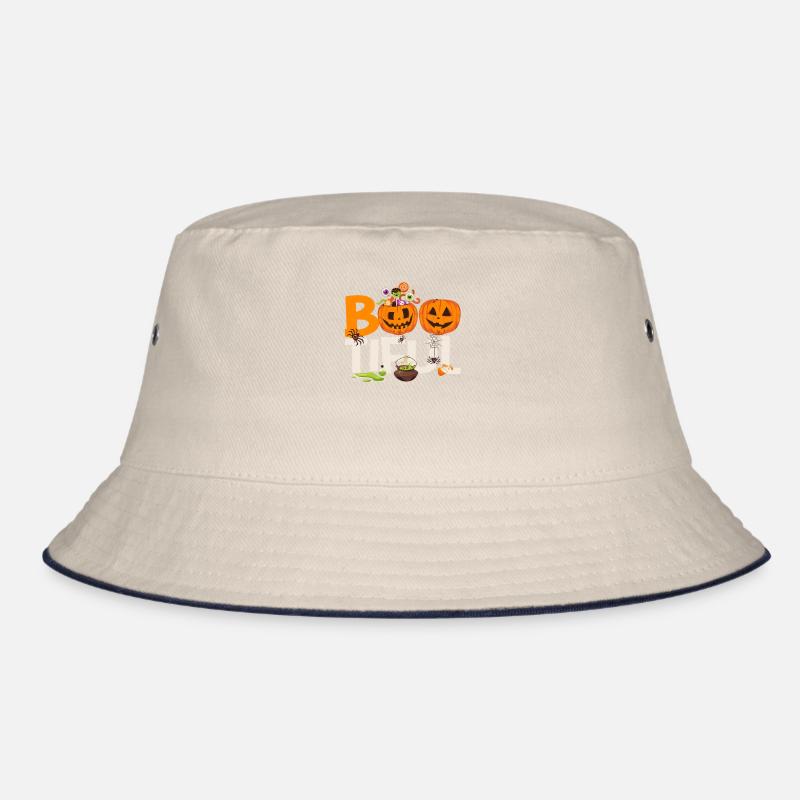 Boo Tiful Funny Halloween Bootiful Spooky Pumpkin Bucket Hat