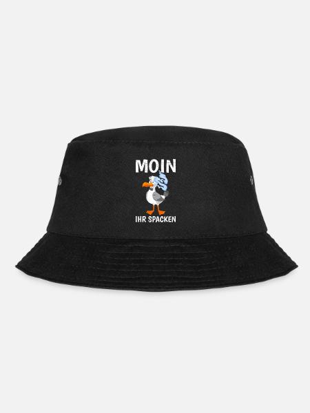 Moin ihr Spacken Möwen Vogelliebhaber Möwe - Bucket Hat - Schwarz