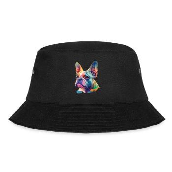 French Bulldog Dog Funny Dogs Art - Bucket Hat - black - Front - Lela (165cm)