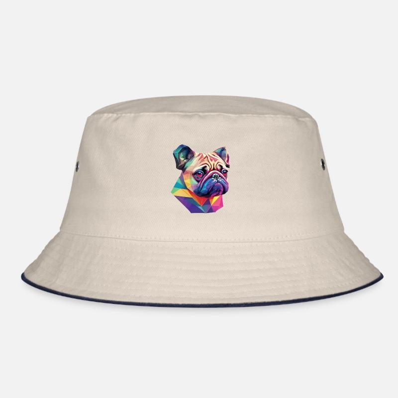 Mops Hund süß Hunderasse Möpse Hunde Pug Design Bucket Hat