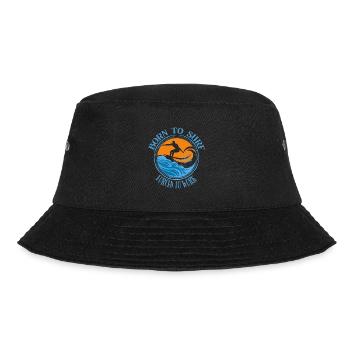 Born to surf forced to work - Surfing Lover Tee - Bucket Hat - black - Front - Lela (165cm)